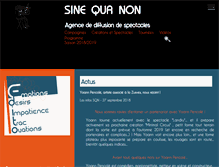 Tablet Screenshot of agence-sinequanon.com